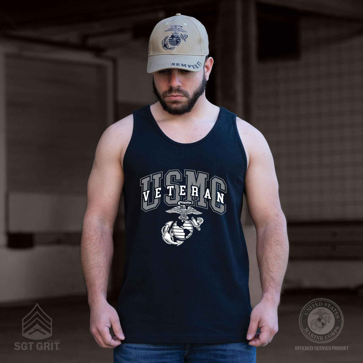 USMC Veteran Overlay Tank Top - SGT GRIT