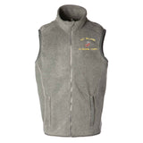 Custom USMC Embroidered Fleece Vest - SGT GRIT