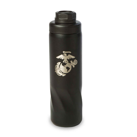 USMC Black Stainless Steel Water Bottle - SGT GRIT