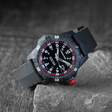 ProTek USMC Carbon Composite Dive Watch, black with red - SGT GRIT