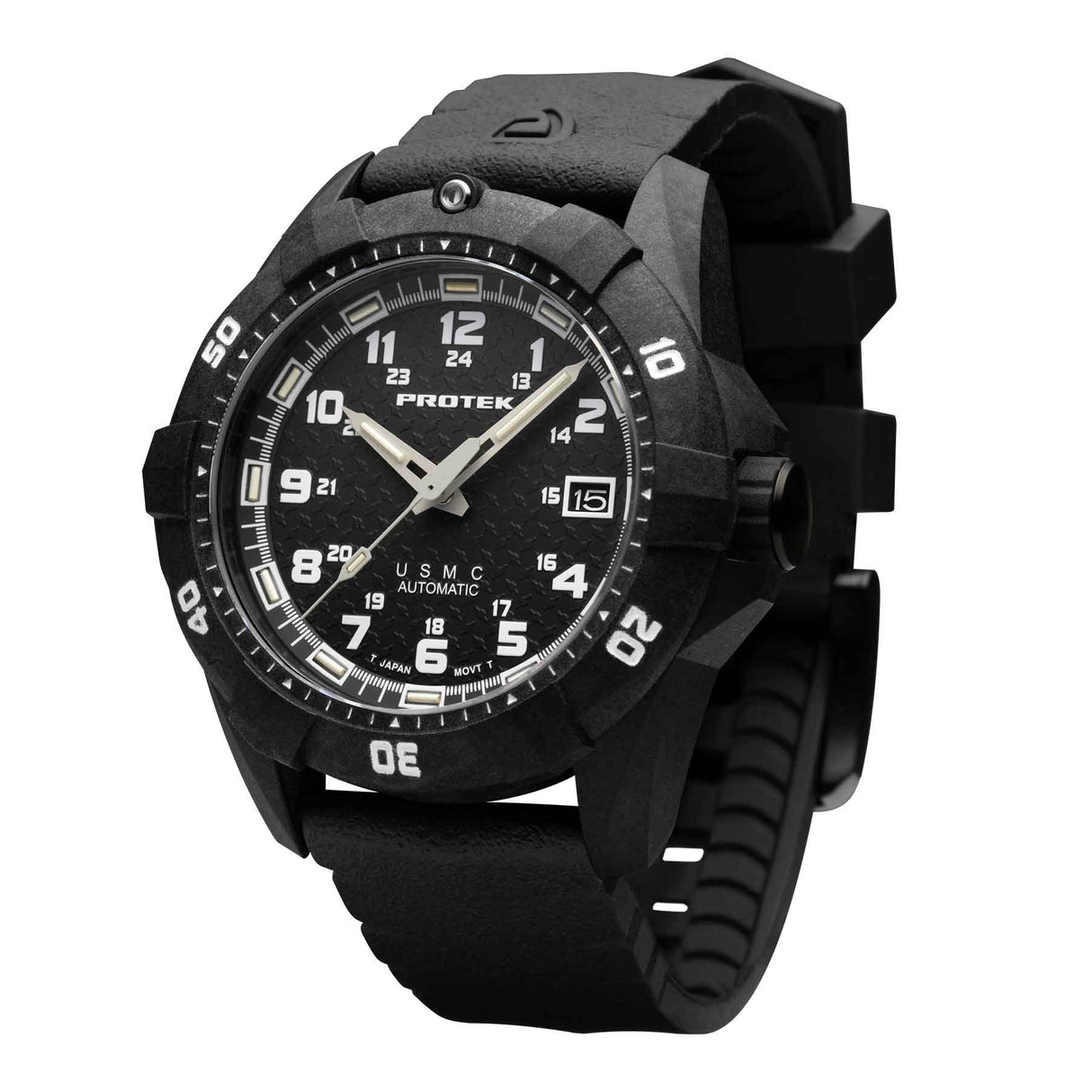 ProTek USMC Automatic Dive Watch, blackout - SGT GRIT