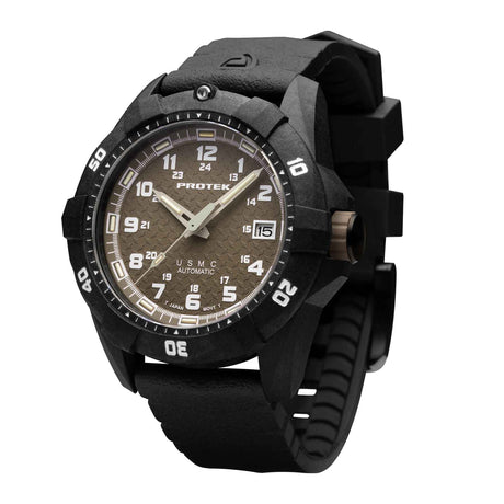 ProTek USMC Automatic Dive Watch, black with sand - SGT GRIT