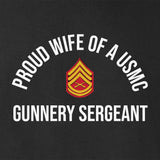 Wife of a Marine T-shirt - Choose Your USMC Rank - SGT GRIT