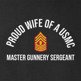 Wife of a Marine T-shirt - Choose Your USMC Rank - SGT GRIT