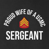 Wife of a Marine T-shirt - Choose Your USMC Rank - SGT GRIT