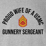 Wife of a Marine T-shirt - Choose Your USMC Rank - SGT GRIT