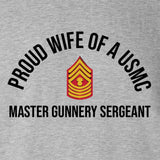 Wife of a Marine T-shirt - Choose Your USMC Rank - SGT GRIT