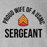 Wife of a Marine T-shirt - Choose Your USMC Rank - SGT GRIT