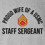 Wife of a Marine T-shirt - Choose Your USMC Rank - SGT GRIT