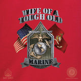 USMC 'Wife of a Tough Old Marine' T-shirt 100% Cotton - SGT GRIT