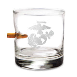 USMC EGA Rocks Glass With Bullet - SGT GRIT