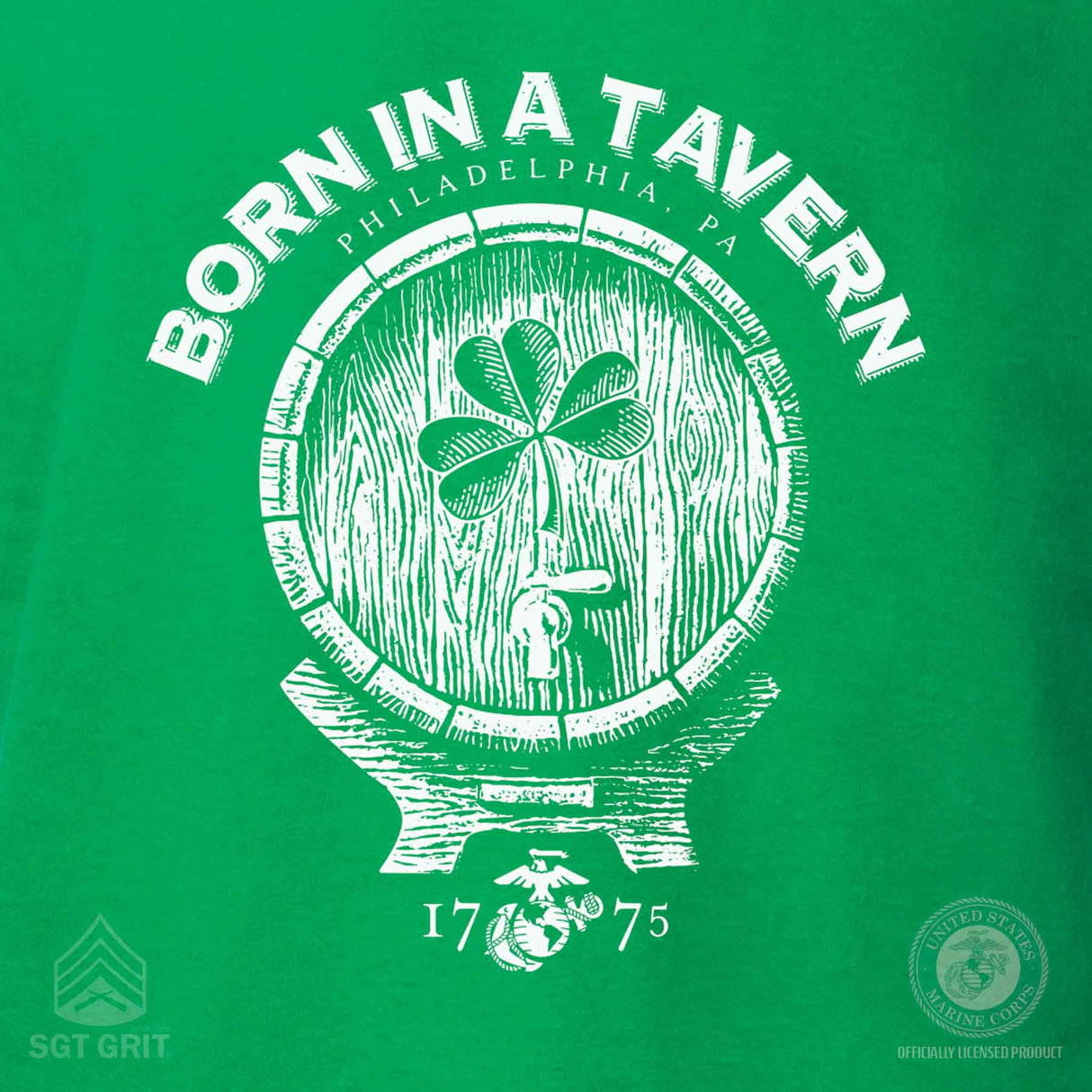 Born In A Tavern Shamrock T-shirt - SGT GRIT