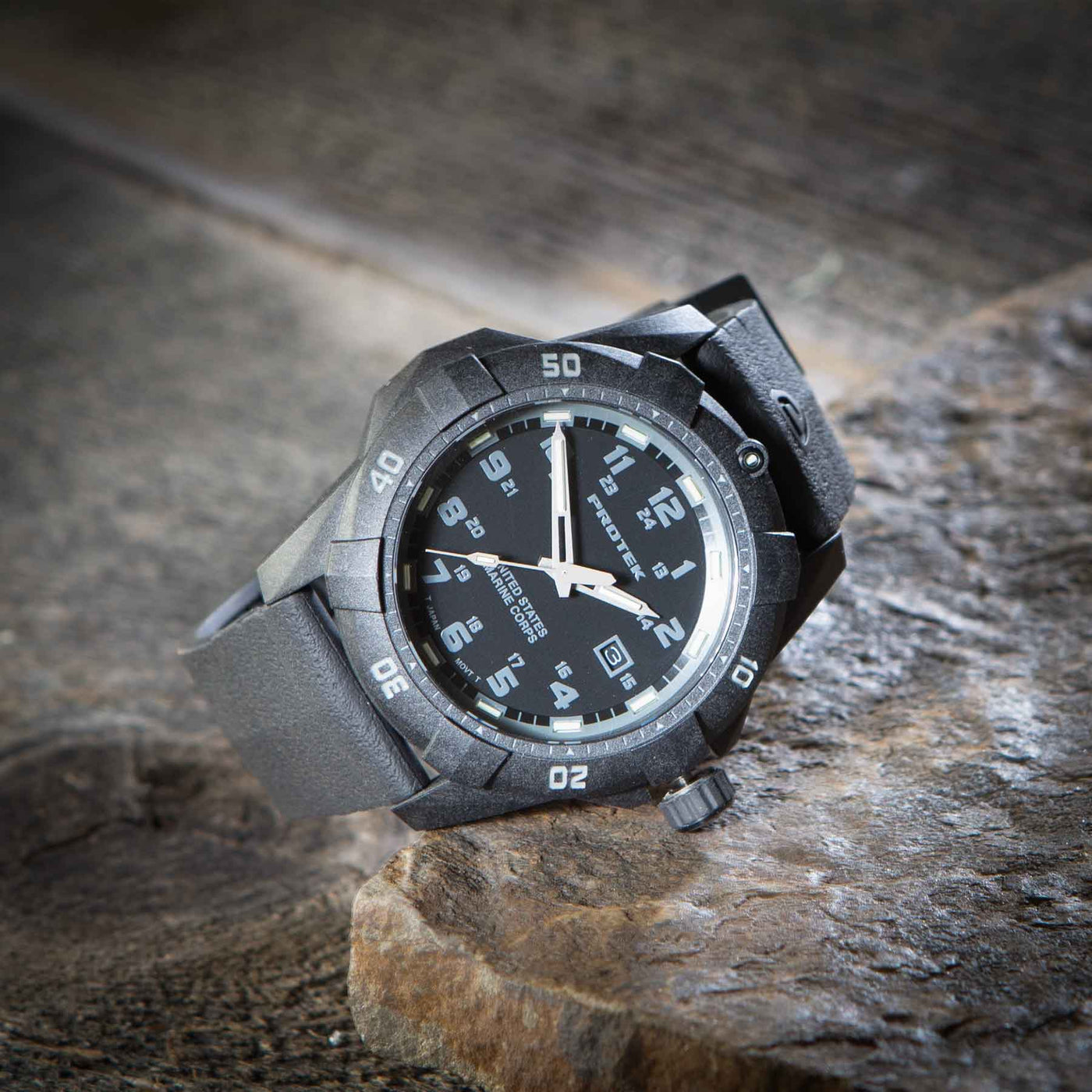 ProTek USMC Carbon Composite Dive Watch - Blackout — SGT GRIT