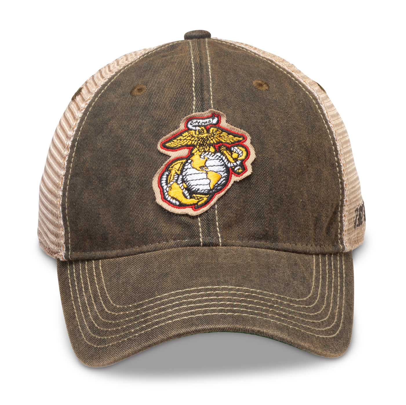 Eagle, Globe, and Anchor Mesh Back Hat- Faded Black — SGT GRIT