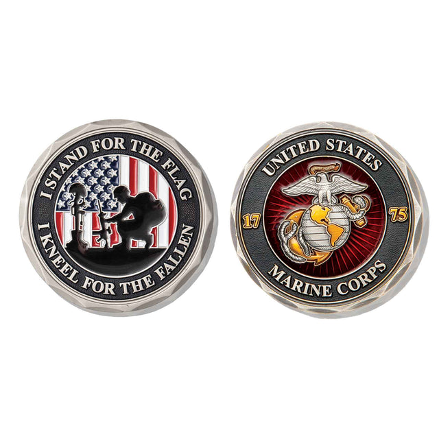 USMC Kneel For The Fallen Challenge Coin - SGT GRIT