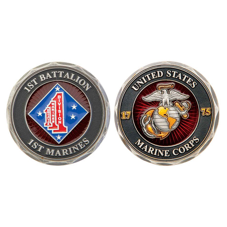 1st Battalion 1st Marines Challenge Coin - SGT GRIT