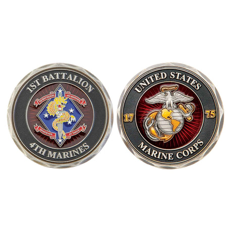 1st Battalion 4th Marines Challenge Coin - SGT GRIT