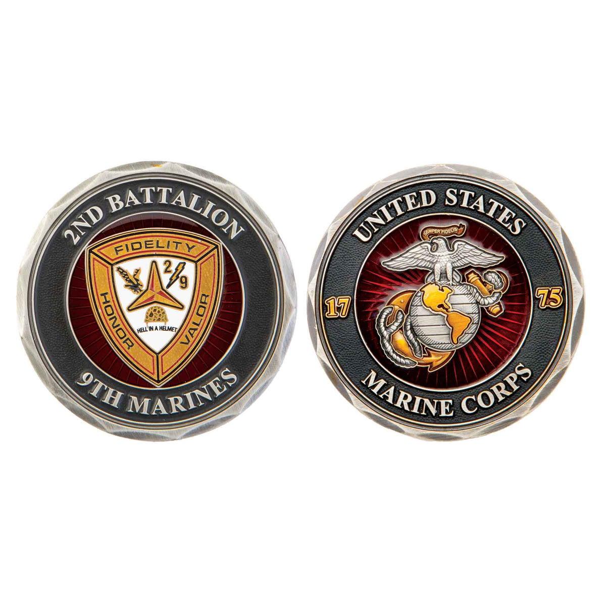 2nd Battalion 9th Marines Challenge Coin SGT GRIT