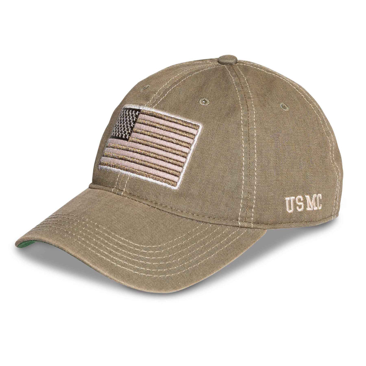 American Flag USMC Hat- OD green — SGT GRIT