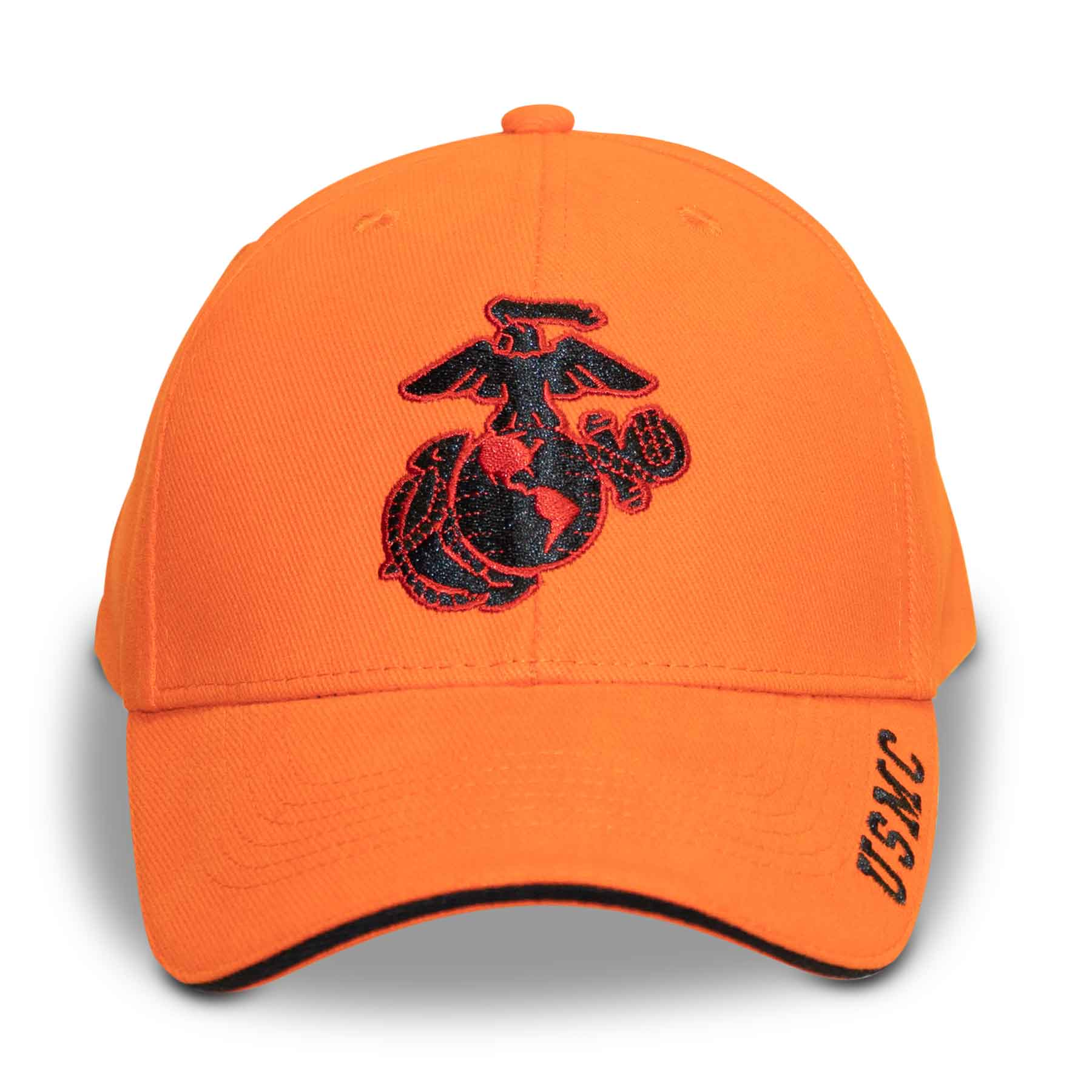 Eagle Globe and Anchor USMC Hat Blaze Orange SGT GRIT