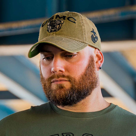 USMC Bulldog Hat- OD Green - SGT GRIT