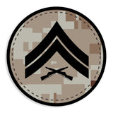 Choose Your Rank Decals in Desert or Woodland - SGT GRIT