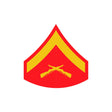 Lance Corporal Red and Gold Rank Insignia Decal - SGT GRIT