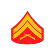 Corporal Red and Gold Rank Insignia Decal - SGT GRIT