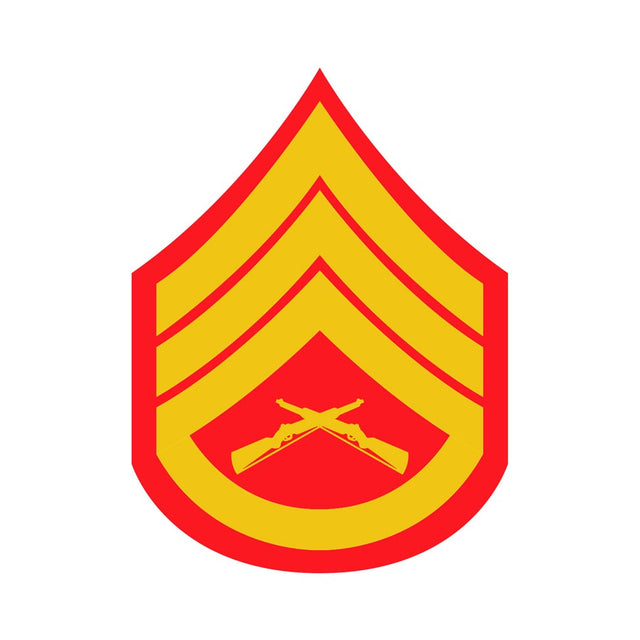 Staff Sergeant Red and Gold Rank Insignia Decal - SGT GRIT