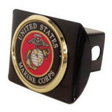 Marine Black Chrome Hitch Cover - SGT GRIT