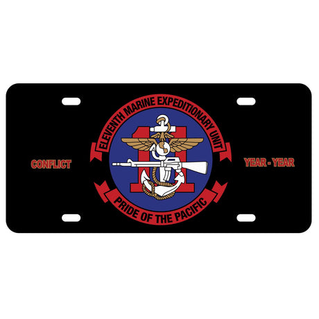 11th MEU Pride of the Pacific License Plate - SGT GRIT