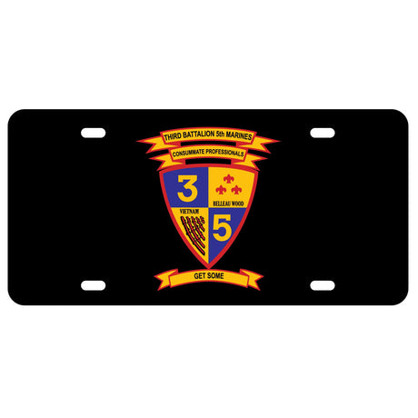 3rd Battalion 5th Marines License Plate - SGT GRIT