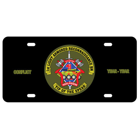 1st LAR Battalion License Plate - SGT GRIT