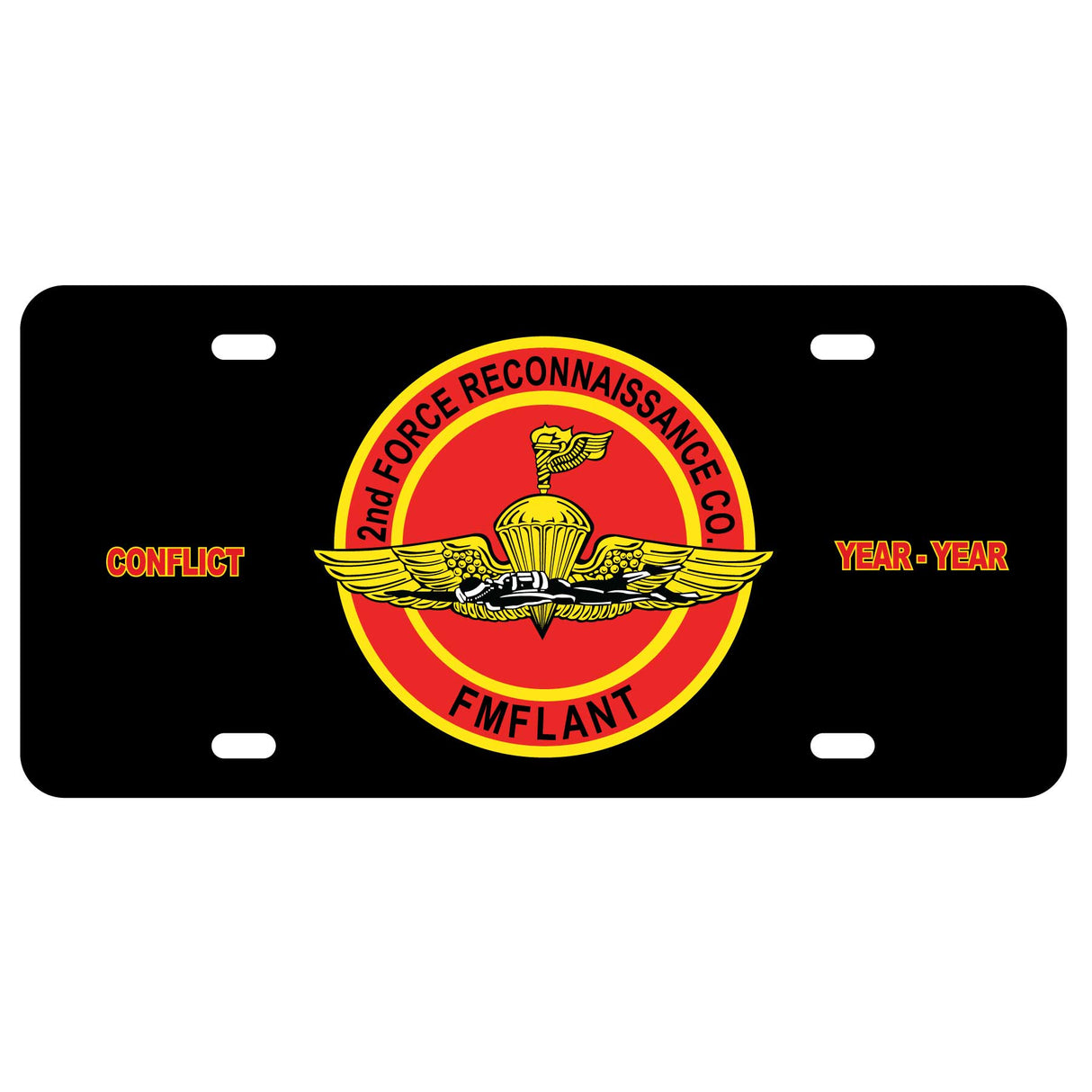 2nd Force Reconnaissance Company License Plate - SGT GRIT