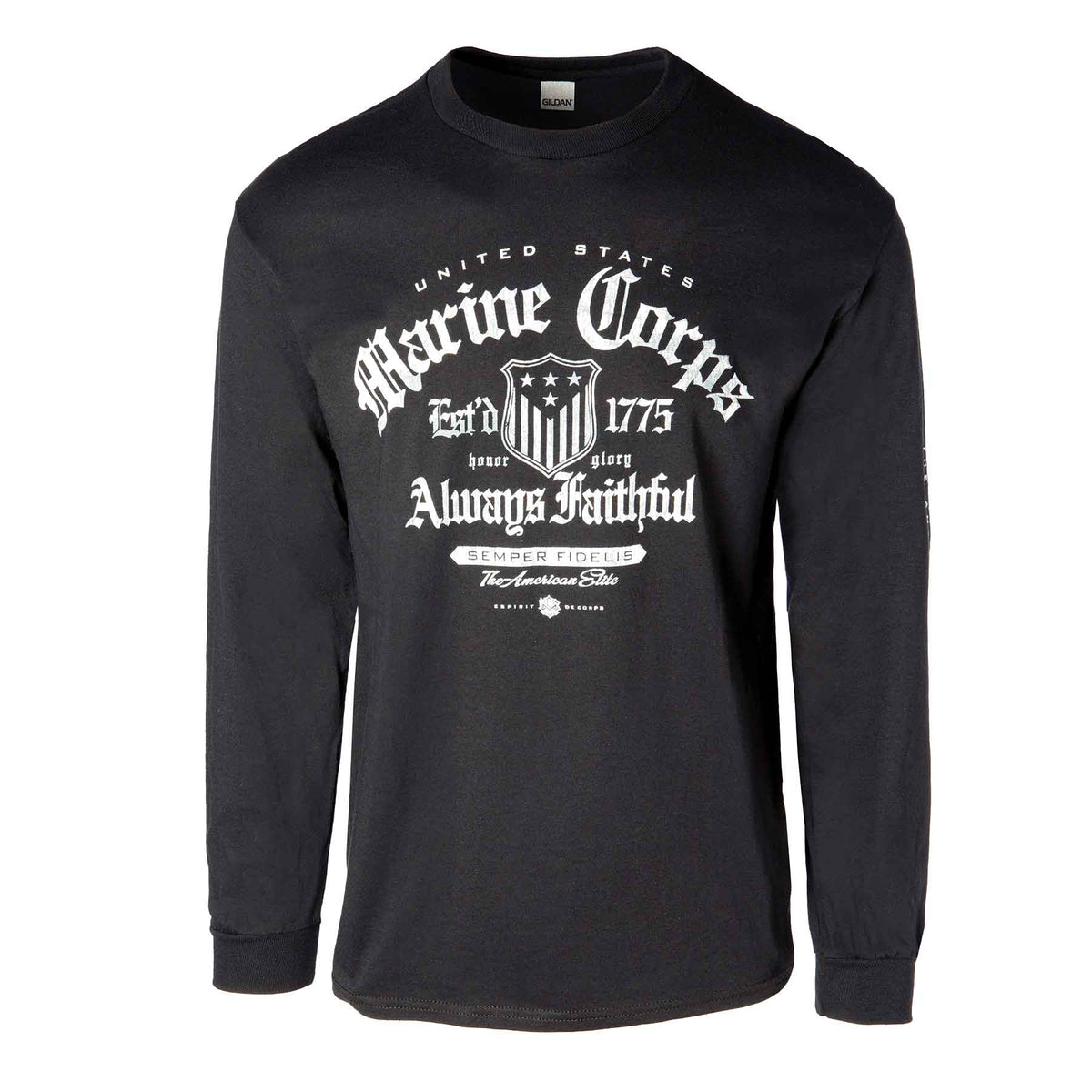Black Long Sleeved Marine Corps T-Shirt — SGT GRIT