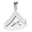 5/8" Lance Corporal Rank Pendant - Sterling Silver - SGT GRIT