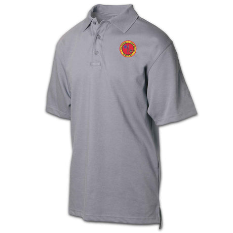 3rd Battalion 7th Marines Patch Golf Shirt Gray - SGT GRIT
