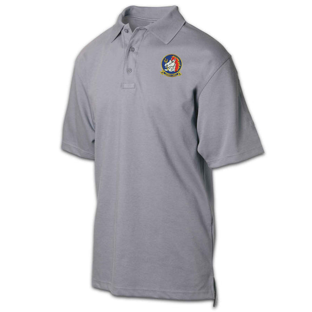 HMH-461 Patch Golf Shirt Gray - SGT GRIT