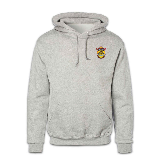 MCB Camp Lejeune Patch Gray Hoodie - SGT GRIT