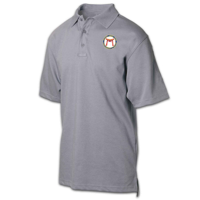 Marine Corps Base Okinawa Patch Golf Shirt Gray - SGT GRIT