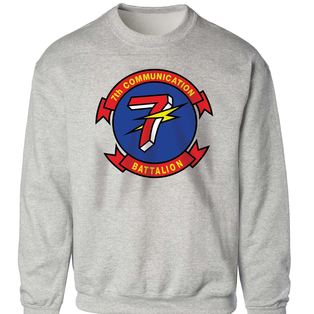 7th Communication Battalion Patch Sweatshirt - SGT GRIT