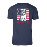 Dress Blues Bulldog Back With Left Chest T-shirt - SGT GRIT