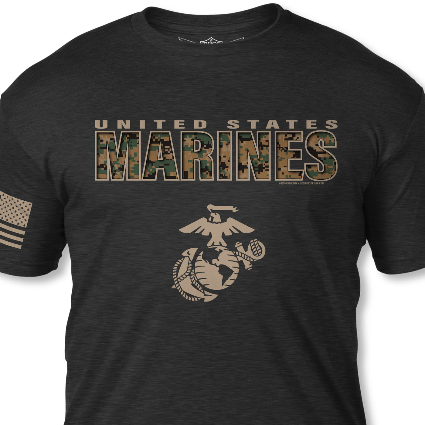 USMC Camouflage Letters T-shirt - SGT GRIT
