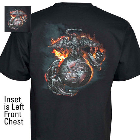 Marines Emblem in Flames Shirt - SGT GRIT