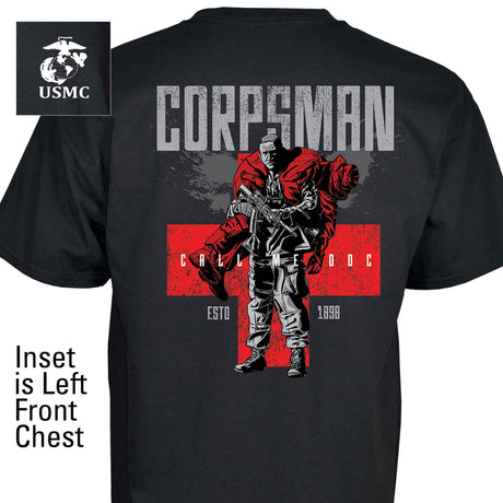 Corpsman Back With Left Chest T-Shirt - SGT GRIT