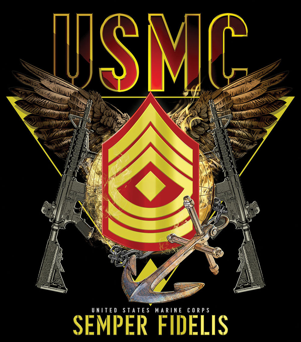 Marine Corps Customizable (By Rank) T-Shirt - SGT GRIT