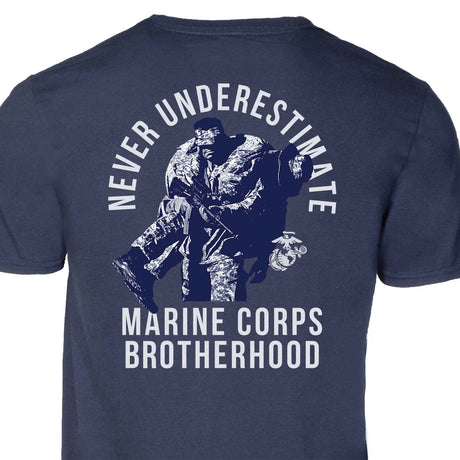 USMC Marine Corps Brotherhood T-shirt 100% Cotton - SGT GRIT