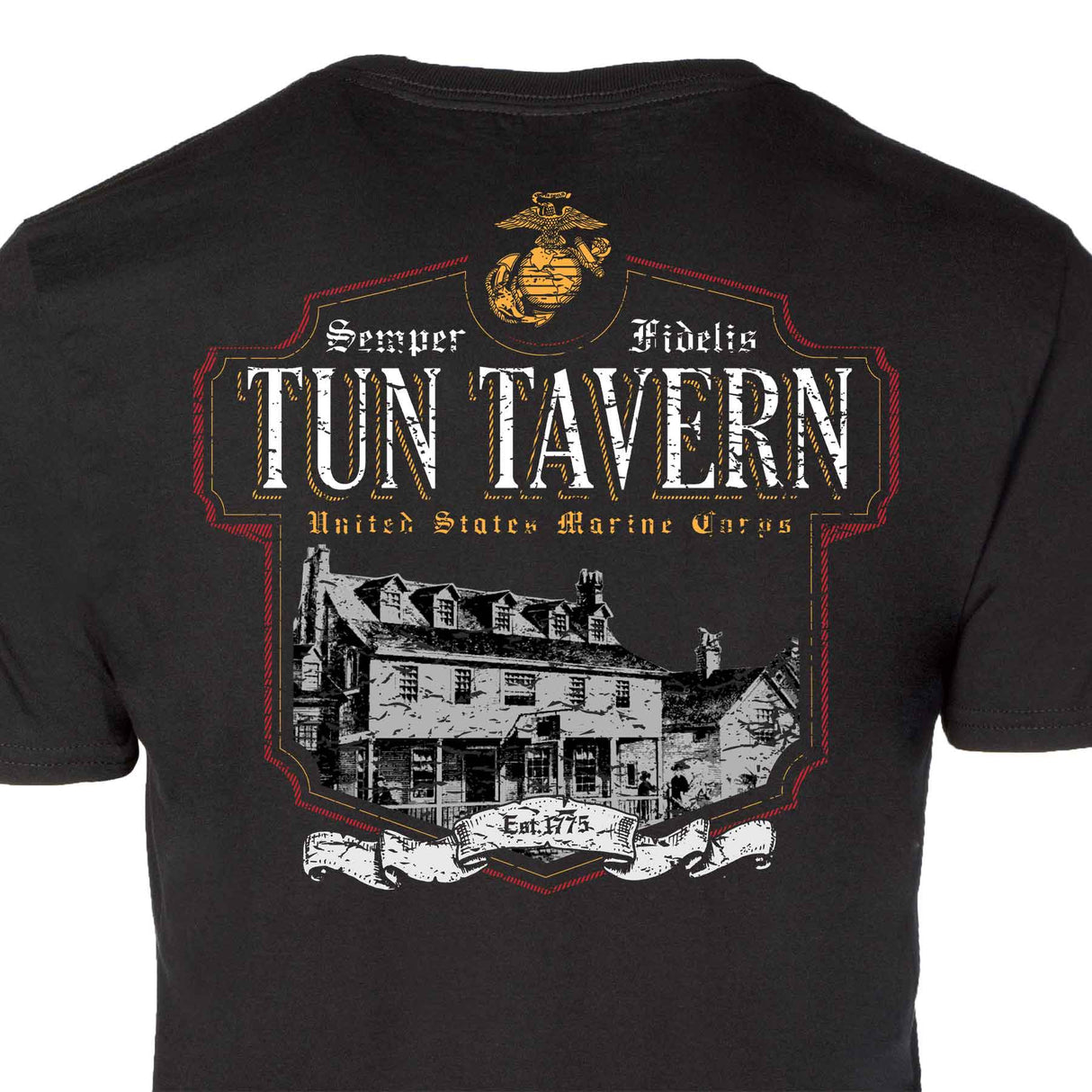 Semper Fidelis Tun Tavern Back With Left Chest T-shirt - SGT GRIT