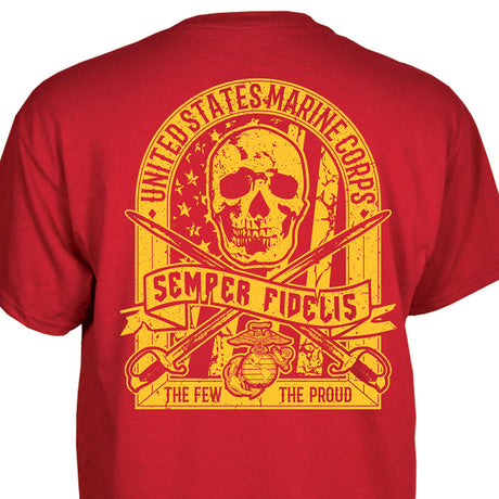 USMC Skull Flag T-shirt - SGT GRIT