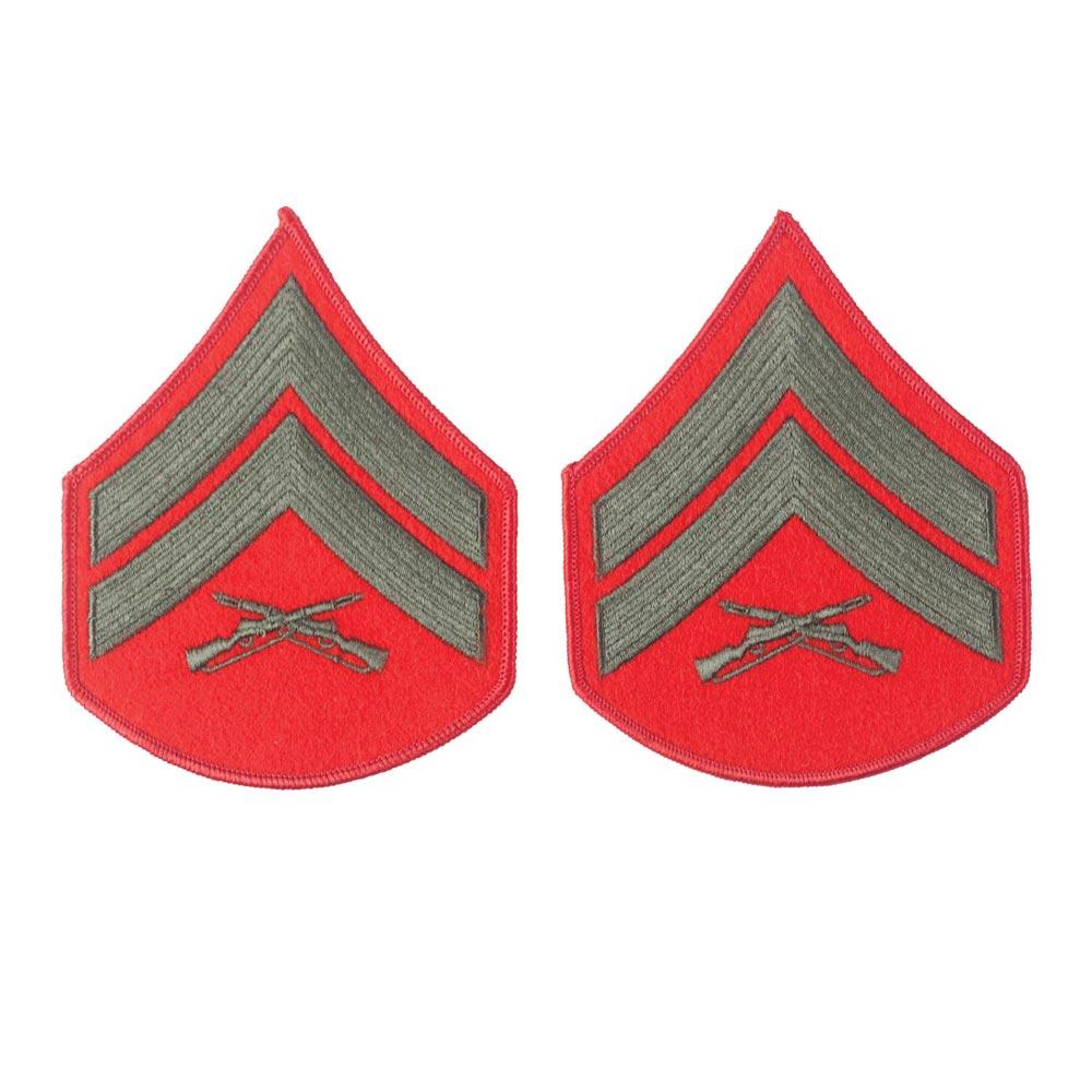 Green on Red Chevrons - SGT GRIT